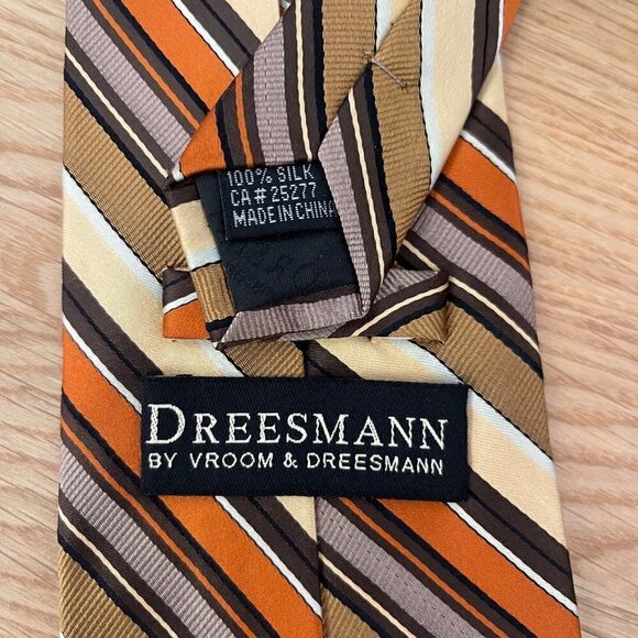 Dreesmann By Vroom & Dreesman 100% Silk Tie - Picture 2 of 3